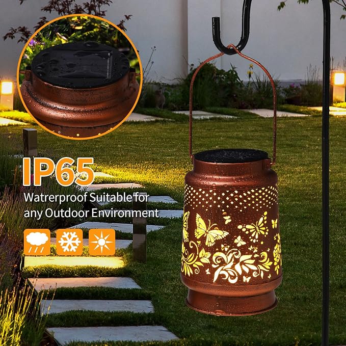 Solar Lanterns Outdoor Waterproof Butterfly Garden Decor Birthday Gifts - Image 5