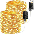 2Pack Each 66Ft 200 LED Fairy Lights Plug in, Waterproof String Lights Outdoor by BHCLIGHT