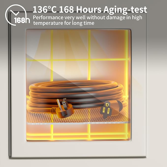 HUANCHAIN 14 Gauge 3 Feet Flat Plug Extension Cord Black Indoor Outdoor - Image 2
