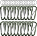 sprookber 2.28" Small Carabiner Clip Keychain, D Ring Caribeaner Clip, Key Clip by Sprookber