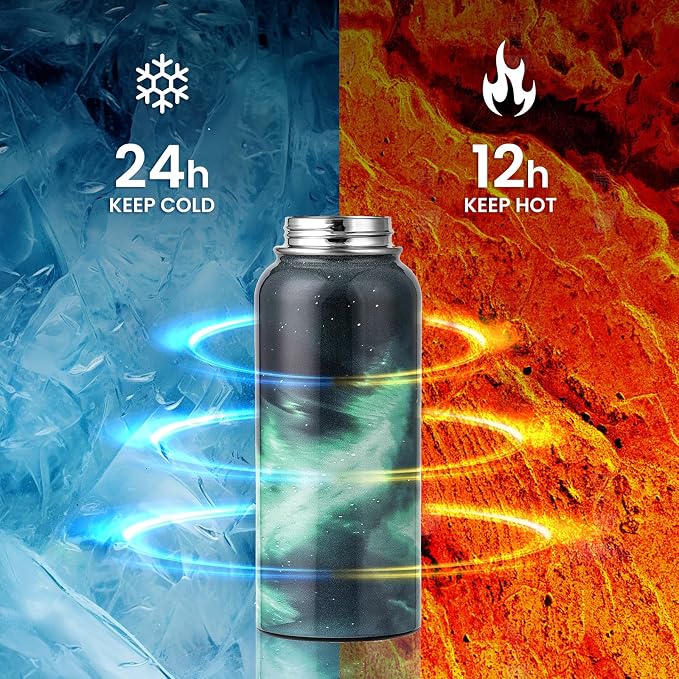RAYMYLO Insulated Water Bottle 32 oz, Triple Wall Vacuum Stainless Steel - Image 3