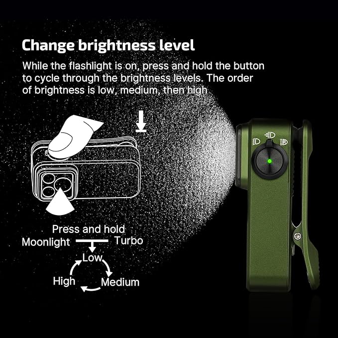 OLIGHT Oclip Pro EDC Flashlight Clip-on Light, Rechargeable 500 Lumens - Image 4