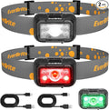 EverBrite Rechargeable Headlamp, 2 Pack Kids & Adult Headlamp by EverBrite