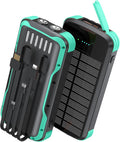 Solar Charger Power Bank, PD 20W Fast Charging External Batter, 40000mAh by SOXONO
