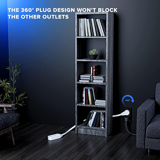Maximm Cable 35 Ft 360° Rotating Flat Plug Extension Cord, 16/3 AWG Multi 3 - Image 9