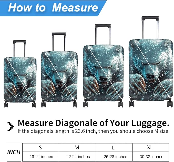 Luggage Cover Protector for 22-24 Inch Suitcases, TSA Approved Elastic Travel - Image 2