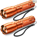 LETMY Tactical Flashlight S2000-2 Pack Bright Military Grade LED Flashlights by Letmy