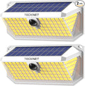 TECKNET 416 LED Solar Powered Outdoor Lights, 270° Angle & 3 Lighting Modes by Tecknet
