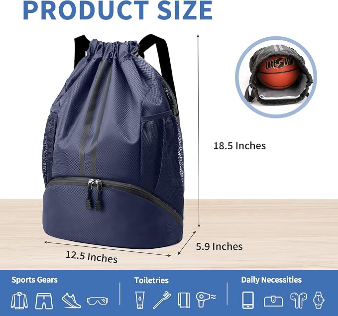 JELUTAR Drawstring Backpack Gym Bag - Image 2