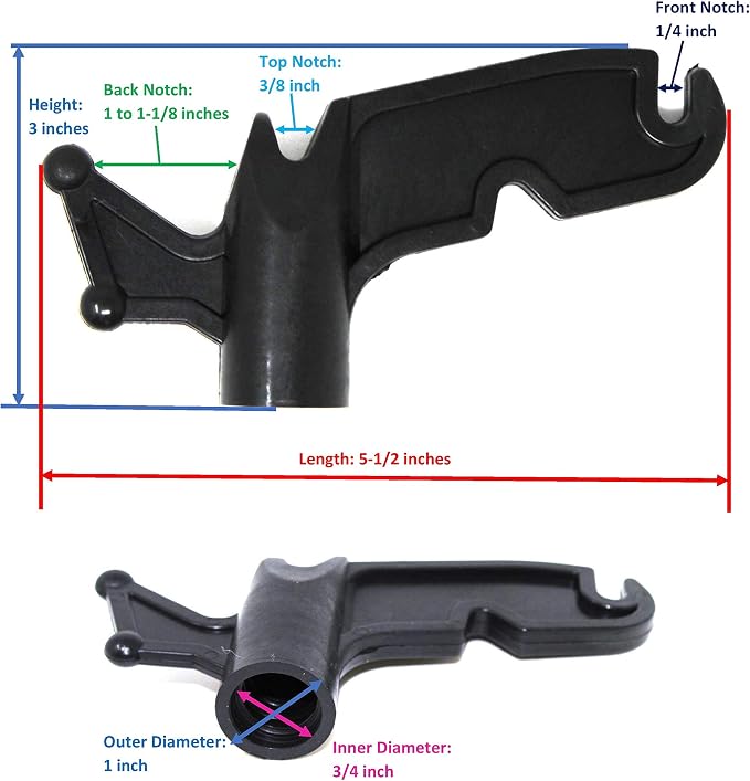 JSP Manufacturing Multi-Purpose Plastic Utility Hook Screw On Pole Attachment - Image 3
