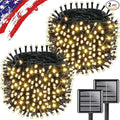Upgrade 2Pack 500LED Solar String Lights Outdoor Waterproof, 180FT Solar Lights by KAQ