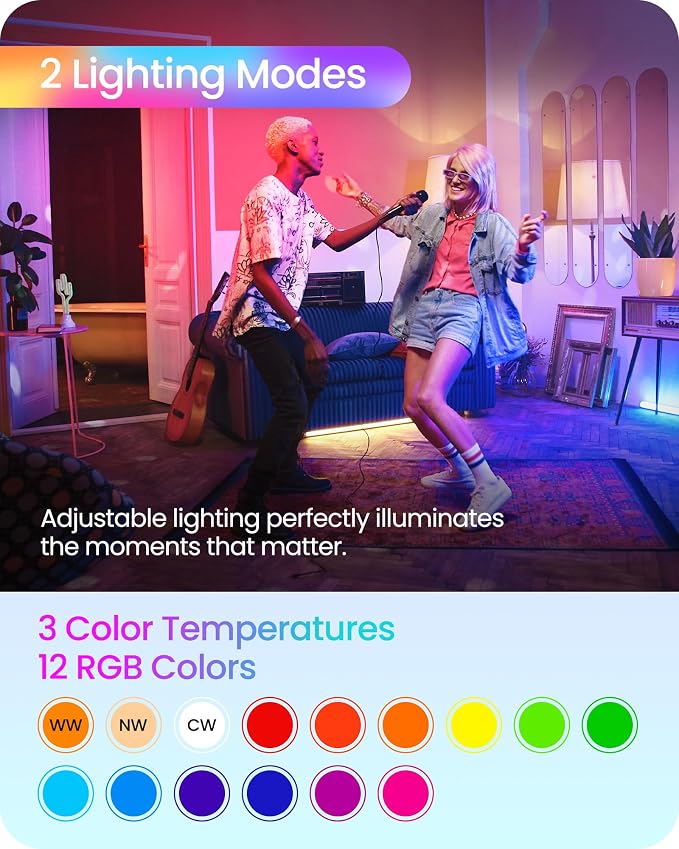 Rechargeable Light Bulbs with Remote Control, 2 Pack E12 Base Battery Operated - Image 7
