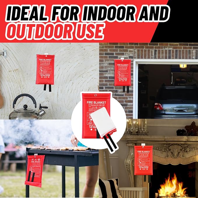 30 Pcs Emergency Fire Blankets for Home and Kitchen 40x40 Inch 10 Fiberglass - Image 5