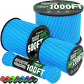 Reflective Paracord Rope 750 lb - 1000ft 5/32" Parachute Cord 4MM 12-Strand by Triberion
