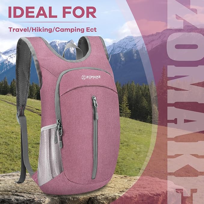 ZOMAKE 10L Ultra Lightweight Packable Backpack, Small Daypack Light Foldable - Image 6