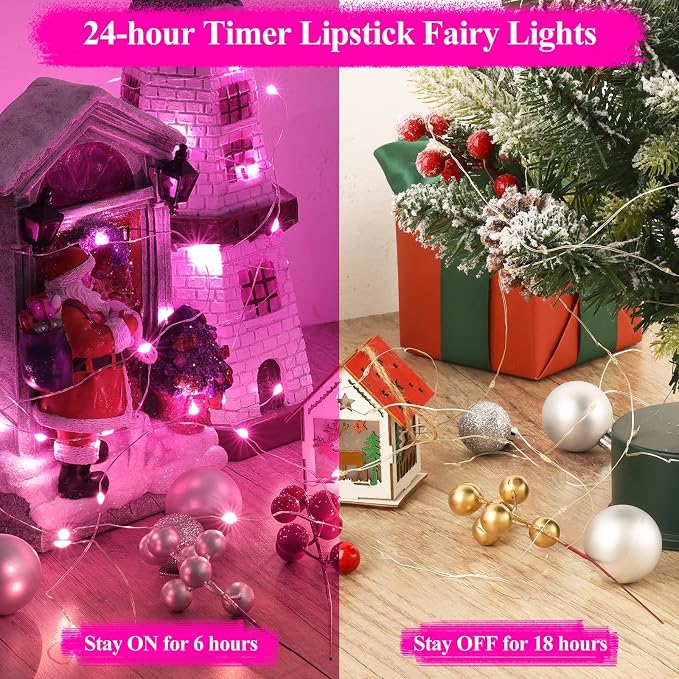Lakumu Rechargeable String Lights Battery Operated, Battery Powered Copper Wire - Image 4