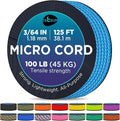 TECEUM Micro Paracord – 1.18 mm X 125 ft – Micro Utility Cord – Thin Braided by TECEUM
