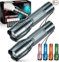 WdtPro LED Flashlight High Lumens SR2000 Pro, 2 Pack Brighter Tactical by WdtPro
