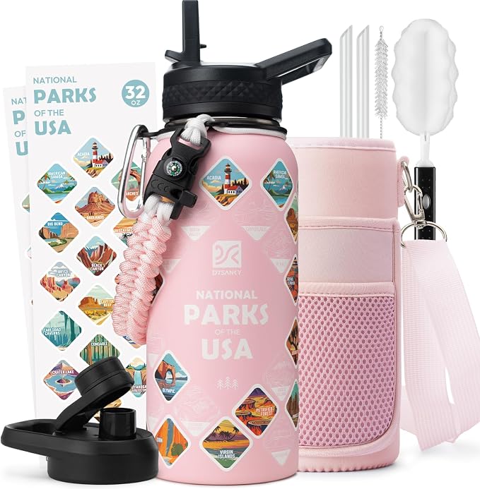 DYSANKY National Parks Water Bottle – 32 oz Insulated Stainless Steel Bottle by DYSANKY