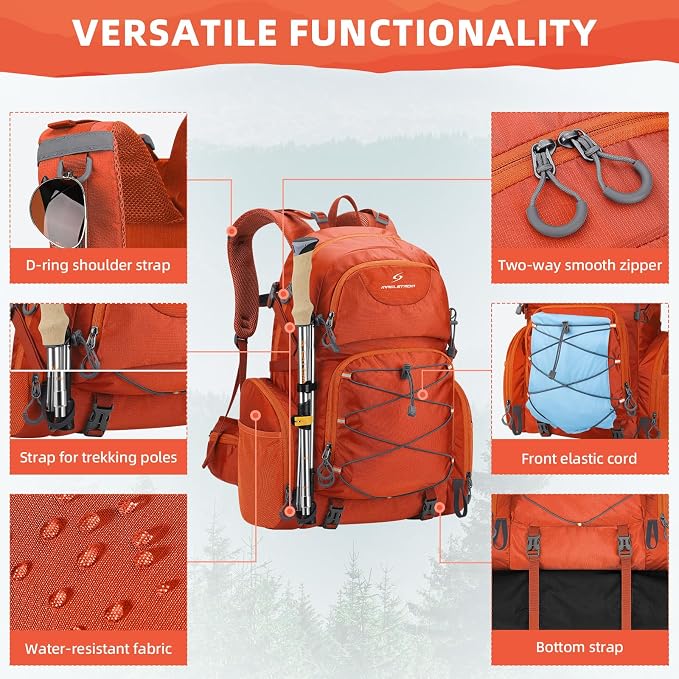 Maelstrom Hiking Backpack, 40L Waterproof Camping Daypack - Image 3