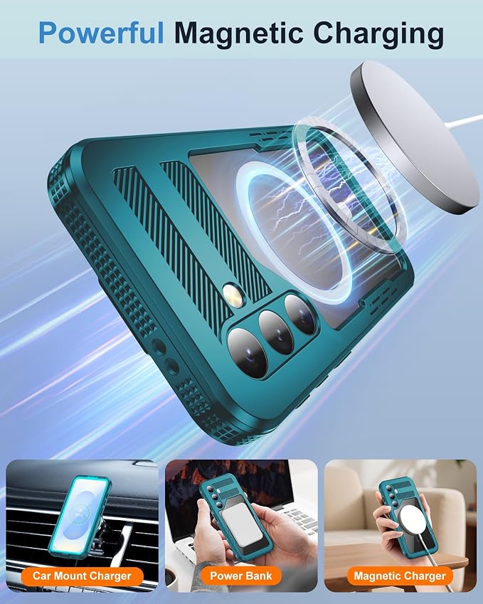 for Samsung Galaxy S25 Waterproof Case, Magnetic Heavy Duty Military Grade - Image 7