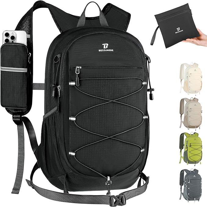 BECOJADDE Hiking Backpack 20L Small Backpack Packable Day pack Water Resistant by BECOJADDE
