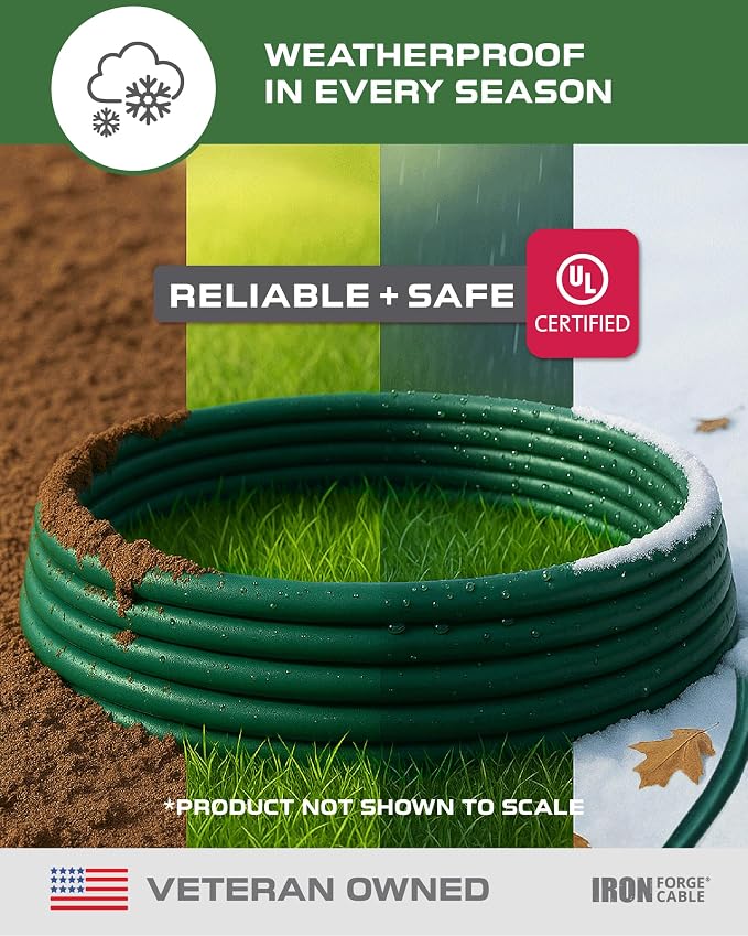 Iron Forge Cable 20ft Green Outdoor Extension Cord - Image 2