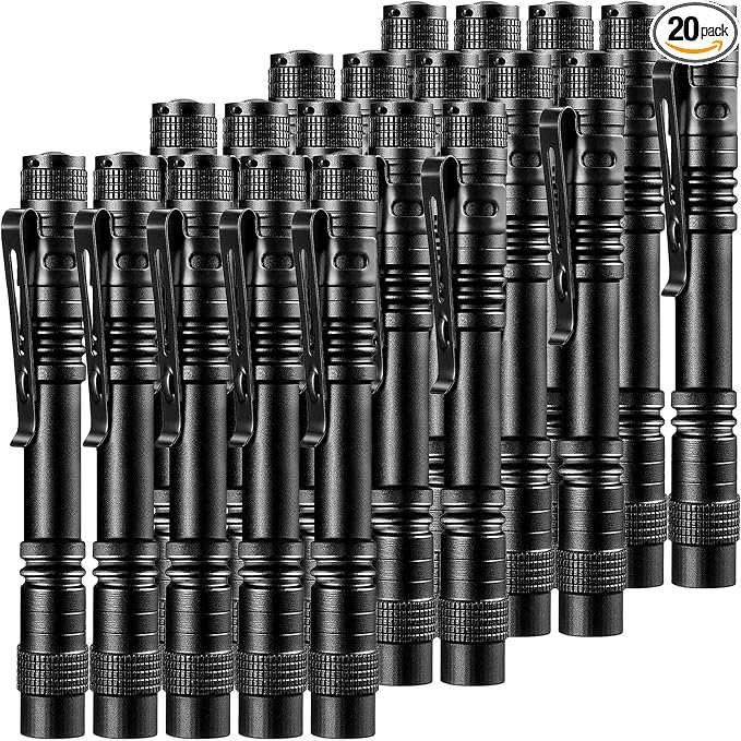Beieverluck 20 Pack Pen Light Flashlight Mini Small Flashlight by Beieverluck