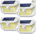 TECKNET 231 LED Solar Motion Lights Outdoor Waterproof, 4 Pack 300° Angle & 3 by Tecknet