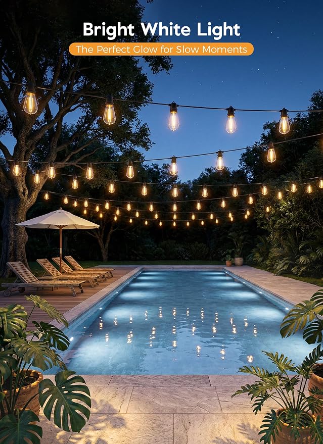 Minetom 58FT Solar String Lights Outdoor Waterproof, 17 LED S14 Shatterproof - Image 7
