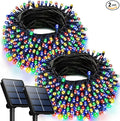 OZS 2PK 240LED Multicolor Solar Christmas Lights Outdoor Waterproof, String by OZS