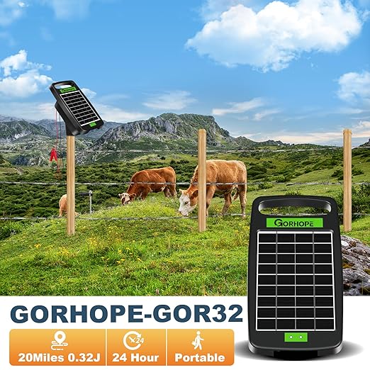 20 Miles Solar Electric Fence Charger, Output 0.32J Electric Fenc e Charger - Image 2