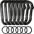 Carabiner Clip - Heavy Duty Carabiners 800lbs-13KN Carabeaner D Ring Shape by Oupengsky