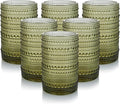 HomeVogue Hobnail Drinking Glasses Set of 6, 15 oz Vintage Glassware Set by HomeVogue