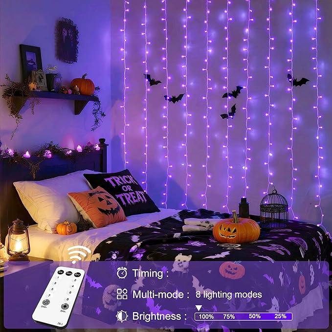 JMEXSUSS 300LED Purple Christmas Lights - Image 5