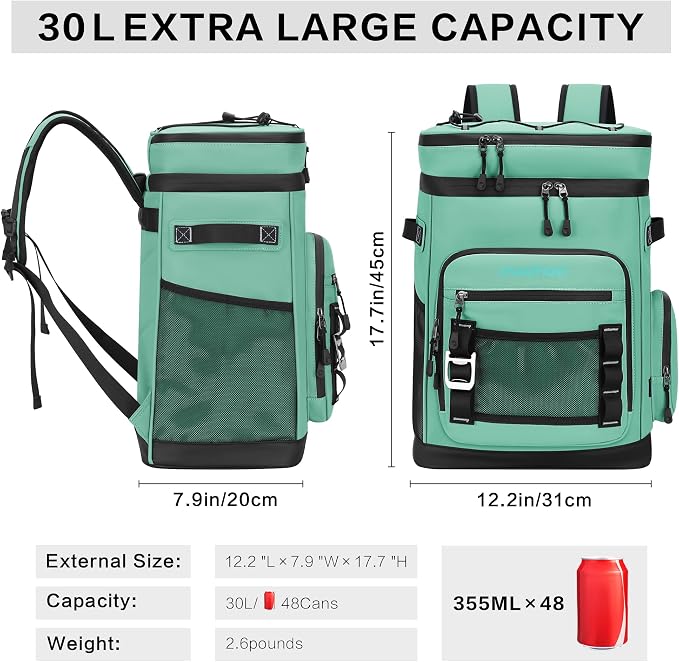 Hulongo Large Waterproof Insulated Cooler Backpack - Image 2