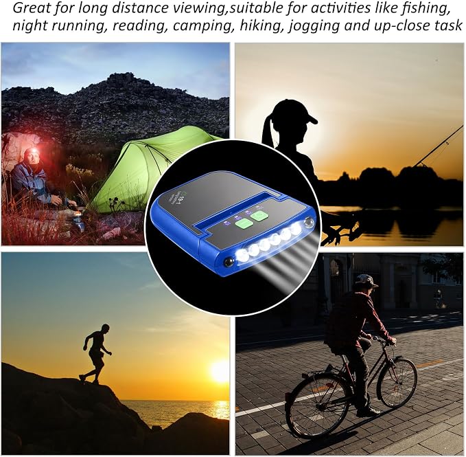 Mudder LED Clip on Cap Lights USB Rechargeable Cap Flashlight Clip Waterproof - Image 7