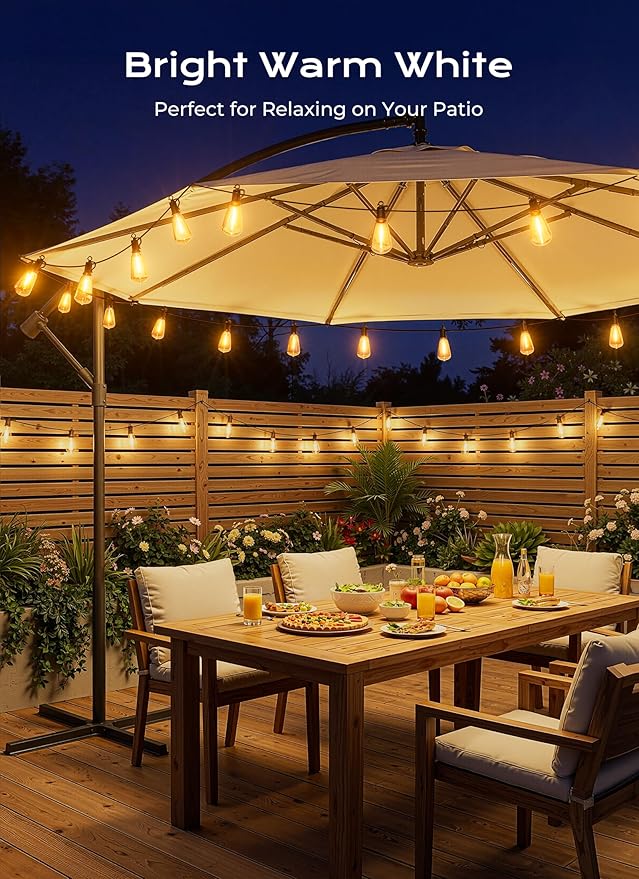 Brightown 58FT Solar String Lights Outdoor Waterproof - Image 2