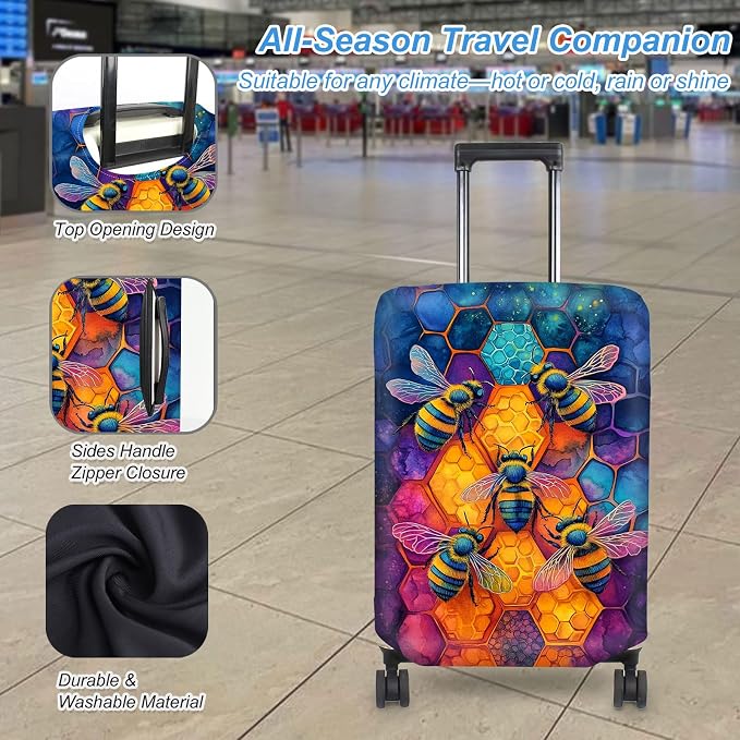 Luggage Cover Protector for 19-20 Inch Suitcases, TSA Approved Elastic Travel - Image 3