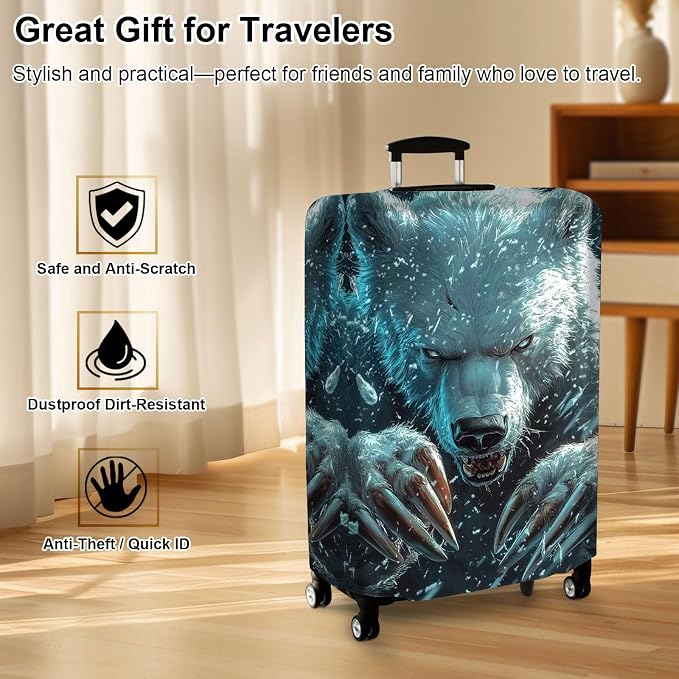 Luggage Cover Protector for 22-24 Inch Suitcases, TSA Approved Elastic Travel - Image 7