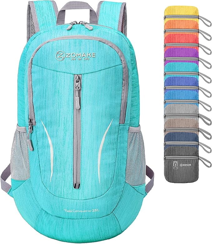 ZOMAKE 25L Ultra Lightweight Packable Backpack, Foldable Hiking Backpacks Water by ZOMAKE