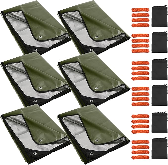RedSwing 6 Pack Heavy Duty Waterproof Emergency Thermal Tarp, Insulated by RedSwing