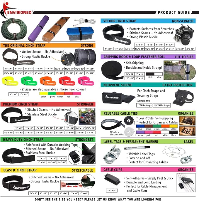 Reusable Cinch Straps 3/4" x 8" - Image 7