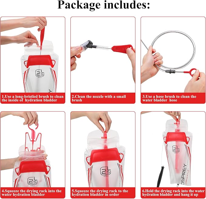 Patelai 2 Set 8 in 1 Hydration Bladder Cleaning Kit Includes 3 Different - Image 7