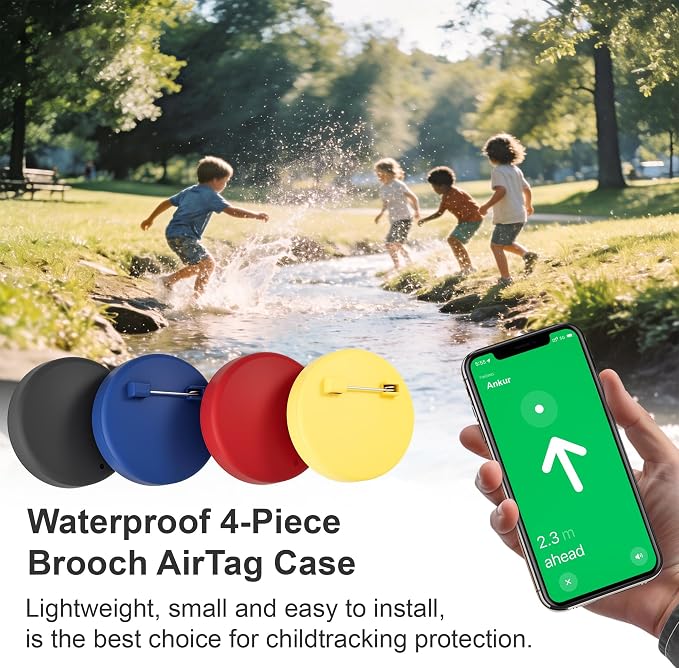 AirTag Holder with Invisible Brooch Pin - Image 6