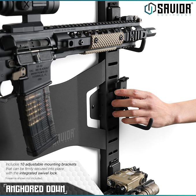 Savior Equipment Horizontal Steel Wall Mount Firearm Rifle Display Rack - Image 3