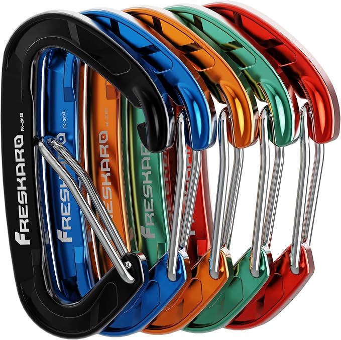 FresKaro 15kN-3372lbs Heavy Duty Wiregate Carabiners, Reliable Time-Tested - Image 9