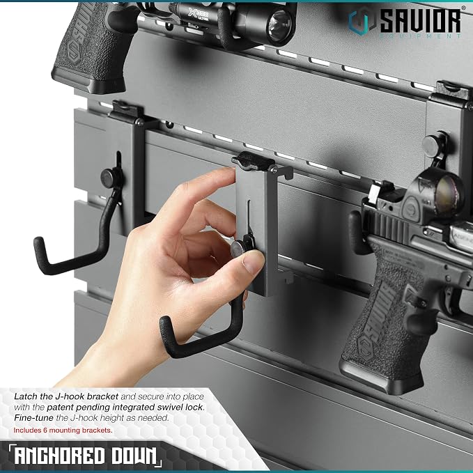 Savior Equipment Wall Rack System Heavy-Duty Steel Tactical Rifle Carbine - Image 3