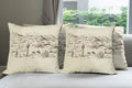 Ambesonne Western Decorative Throw Pillow Case Pack of 4, Wild West Landscape by Ambesonne