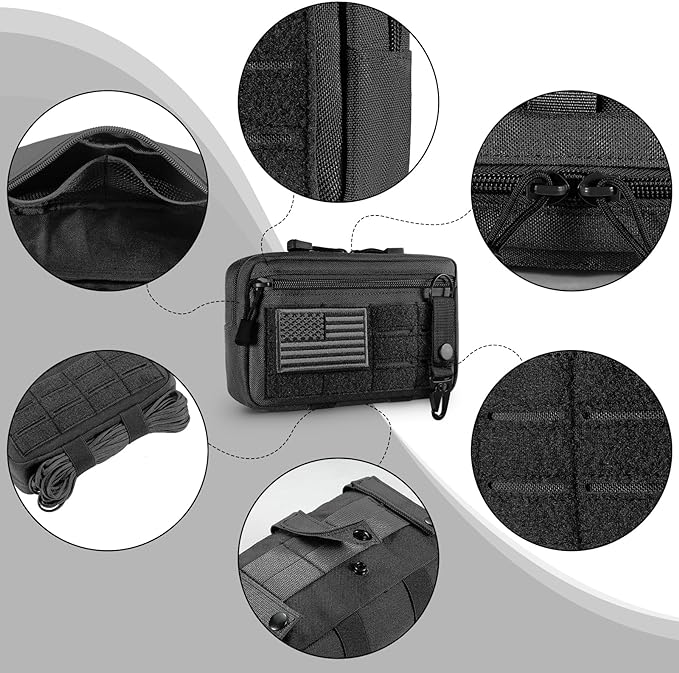 FRTKK Tactical Molle Admin Pouch Utility Laser Cut EDC Tool Pouch Bag - Image 4